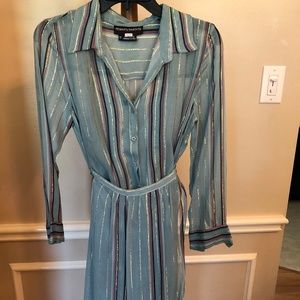 Heather Metallic Wrap Dress